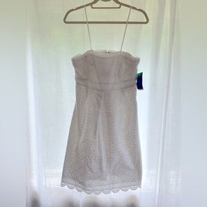 Brand new with tags, Lilly Pulitzer White Strapless Dress Size 8